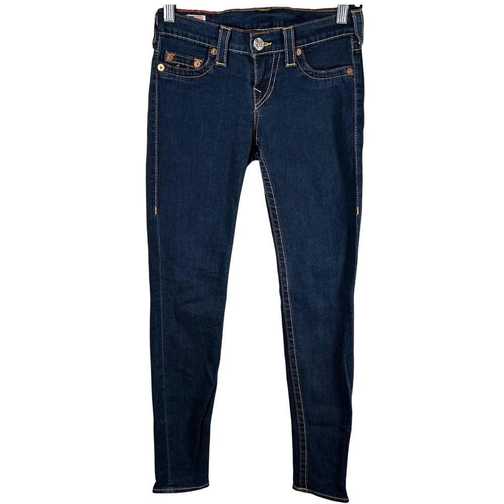 True‎ Religion Casey Low Rise Skinny Jeans Dark Wash Indigo Size